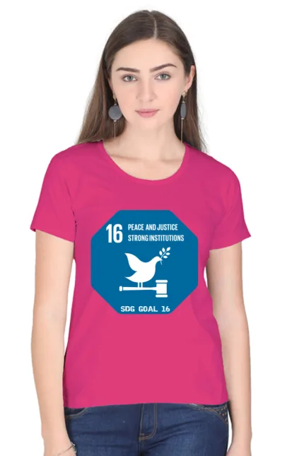 Peace, Justice, and Strong Institutions – Goal 16 Sustainable Development T-Shirt for Women