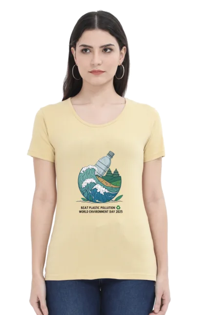 Women’s Organic Tee – Beat Plastic in Style | Eco Edition 2025