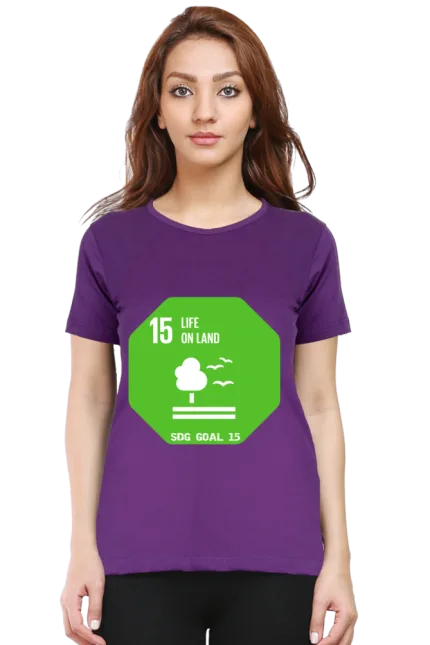 Life on Land – Goal 15 Sustainable Development T-Shirt for Women
