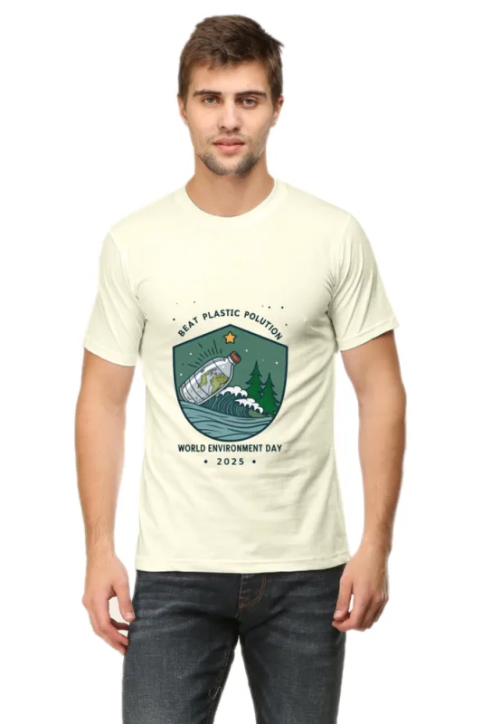 Lelo Bhai 27 Beat Plastic Pollution – Men’s Eco-Friendly T-Shirt | World Environment Day 2025 Edition