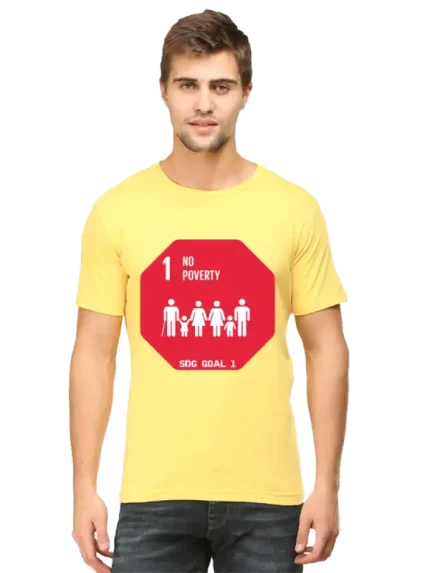 No Poverty – Goal 1 Sustainable Development T-Shirt for Men - Yellow