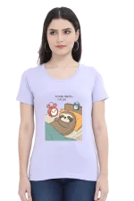 Lazy Sloth T-Shirt for Women – “5 More Minutes… For Life” Meme Tee