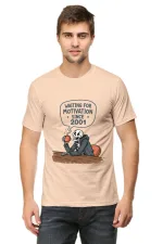 Waiting for Motivation Since 2001 T-Shirt – Sarcastic Skeleton Chai Tee for Men