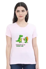 Extinction Was an Inside Job Women’s T-Shirt – Funny Dinosaur Meme Tee