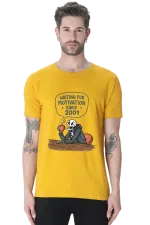 Waiting for Motivation Since 2001 T-Shirt – Sarcastic Skeleton Chai Tee for Men