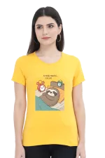 Lazy Sloth T-Shirt for Women – “5 More Minutes… For Life” Meme Tee