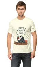 Waiting for Motivation Since 2001 T-Shirt – Sarcastic Skeleton Chai Tee for Men