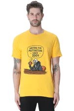 Waiting for Motivation Since 2001 T-Shirt – Sarcastic Skeleton Chai Tee for Men