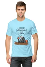 Waiting for Motivation Since 2001 T-Shirt – Sarcastic Skeleton Chai Tee for Men