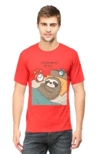 Lazy Sloth T-Shirt for Men – “5 More Minutes… For Life” Meme Graphic Tee