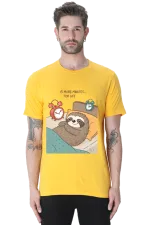Lazy Sloth T-Shirt for Men – “5 More Minutes… For Life” Meme Graphic Tee