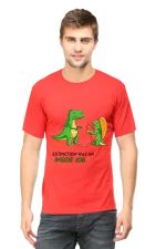 Extinction Was an Inside Job Dinosaur Meme T-Shirt for Men