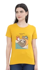 Lazy Sloth T-Shirt for Women – “5 More Minutes… For Life” Meme Tee
