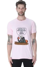 Waiting for Motivation Since 2001 T-Shirt – Sarcastic Skeleton Chai Tee for Men