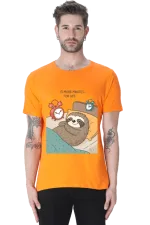 Lazy Sloth T-Shirt for Men – “5 More Minutes… For Life” Meme Graphic Tee