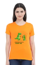 Extinction Was an Inside Job Women’s T-Shirt – Funny Dinosaur Meme Tee