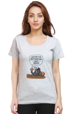 Waiting for Motivation Since 2001 T-Shirt – Sarcastic Skeleton Chai Tee for Women