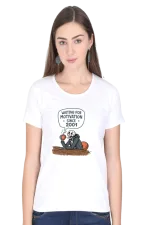 Waiting for Motivation Since 2001 T-Shirt – Sarcastic Skeleton Chai Tee for Women