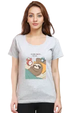 Lazy Sloth T-Shirt for Women – “5 More Minutes… For Life” Meme Tee