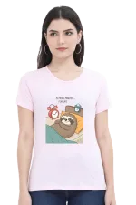 Lazy Sloth T-Shirt for Women – “5 More Minutes… For Life” Meme Tee