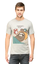 Lazy Sloth T-Shirt for Men – “5 More Minutes… For Life” Meme Graphic Tee