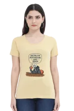 Waiting for Motivation Since 2001 T-Shirt – Sarcastic Skeleton Chai Tee for Women