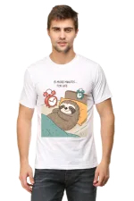 Lazy Sloth T-Shirt for Men – “5 More Minutes… For Life” Meme Graphic Tee