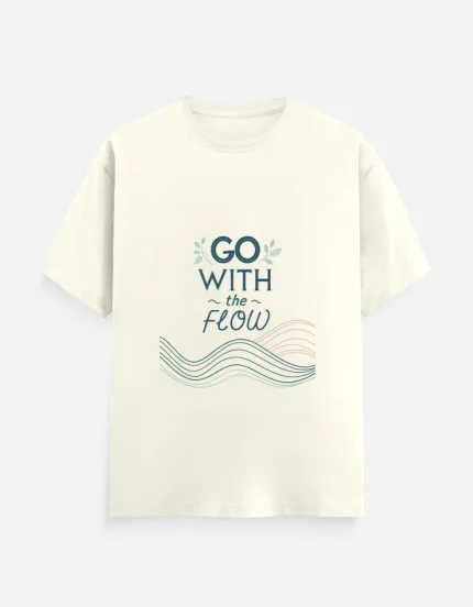 Go With the Flow – Motivational Quote Unisex Classic Crew T-Shirt